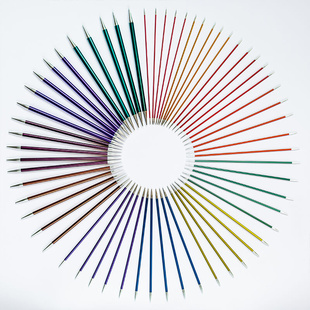 印度KnitPro Zing 多彩铝制双头棒针（15cm) 编织工具 金属直针