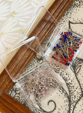 日本进口金龟LITTLE HOUSE(小木屋)粉色/彩色细短珠针 拼布DIY