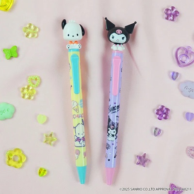 日本制 funbox三丽鸥摇摇人偶限定款头可转动立体公仔圆珠笔