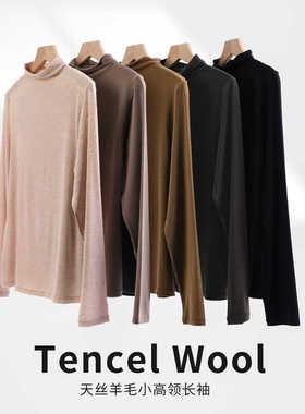 美奈家 天丝羊毛小高领长袖BN15503