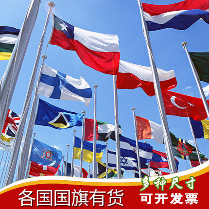 万国旗世界各国国旗定制英国美国德国法国意大利国旗12345号外国旗帜户外旗防水旗其他国家装饰悬挂旗子定制