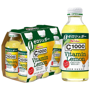 好侍House柠檬味汽水日本进口C1000柠檬味碳酸饮料果味气泡水6瓶