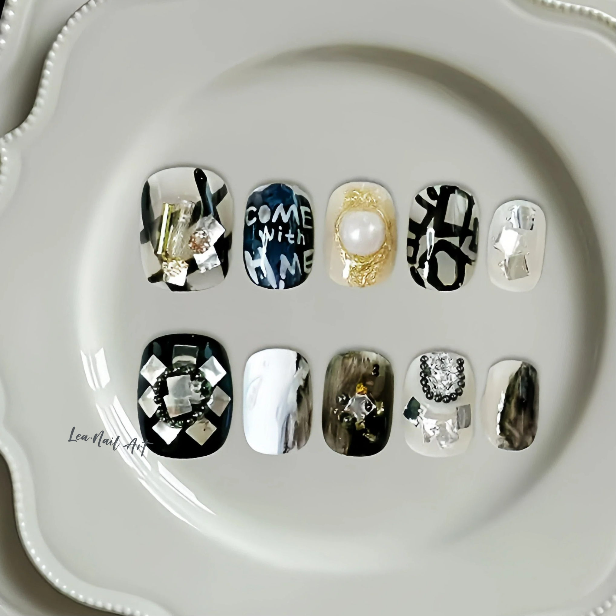 墨染｜新款高级感甜酷暗黑显白高品质仪式感小众轻奢纯手工穿戴甲