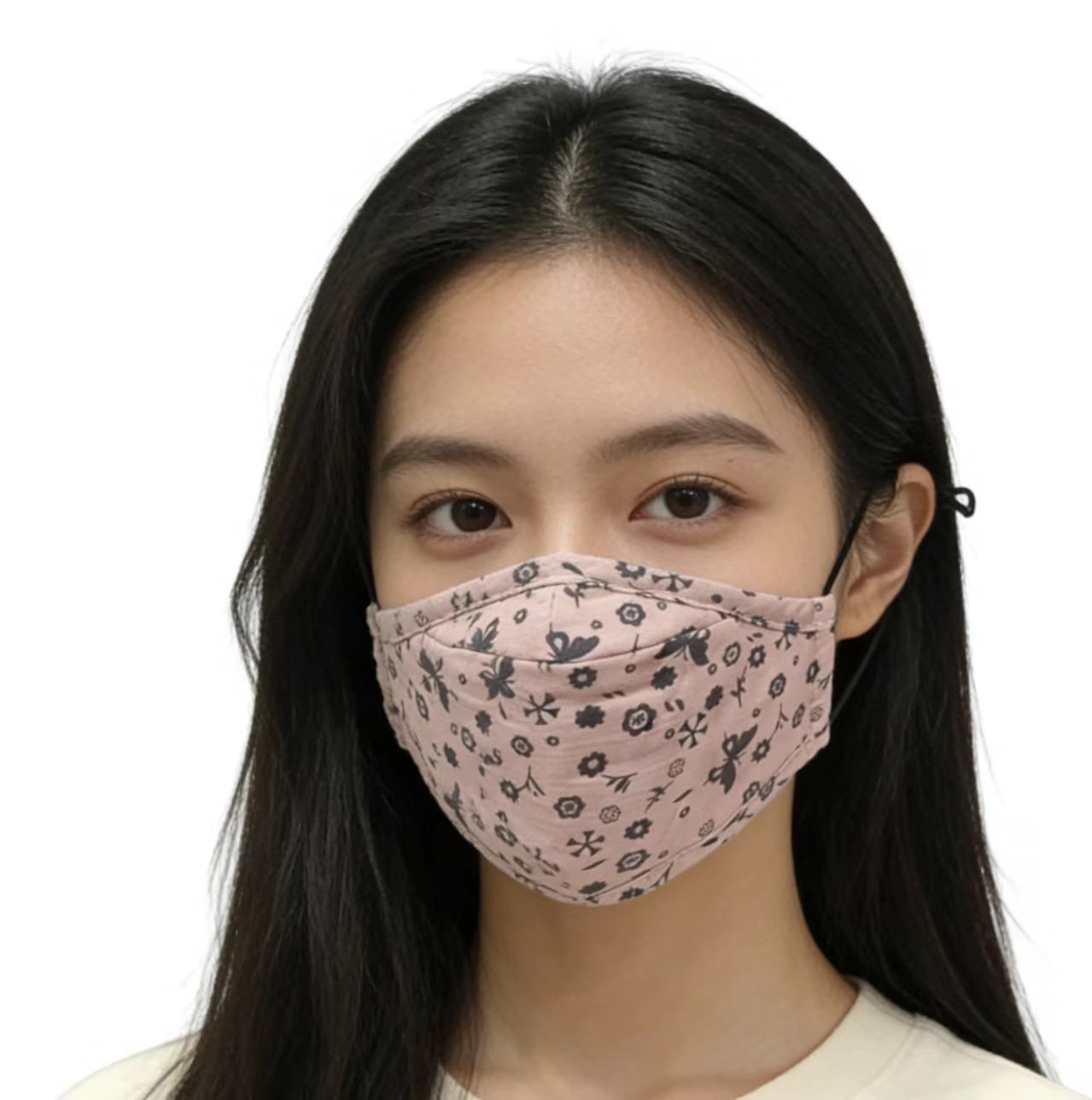 升级版棉麻口罩防雾霾PM2.5活性炭过滤片防紫外线防层口罩田园风