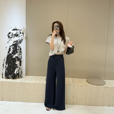 摩登mdeng197高腰显瘦阔腿裤女