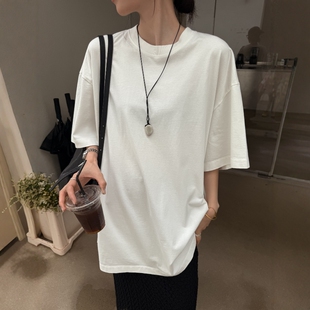 摩登mdeng197韩版 简约套头上衣1T238 休闲宽松百搭T恤女2025秋新款