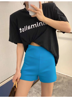 摩登197 韩版外穿修身翘臀休闲运动骑行打底裤短裤女2024夏装6660