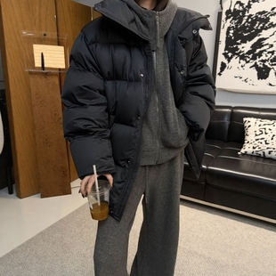 摩登mdeng197立领加厚保暖韩版 百搭棉服H161 90绒羽绒服女2025冬款