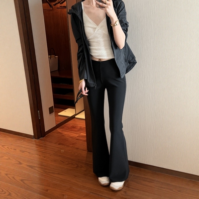 摩登mdeng197高腰显瘦喇叭裤女