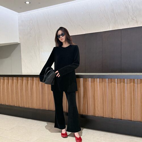 灯芯绒休闲九分裤两件套女秋新