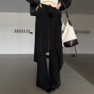 摩登MDENG197高腰屁帘微喇裤女2026春新显瘦百搭休闲阔腿裤 2K198