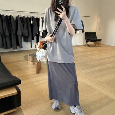 摩登197直筒后开叉半身裙