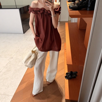 夏季薄款莱赛尔扭花宽松女背心
