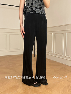 高腰休闲摩登长裤抽绳阔腿裤
