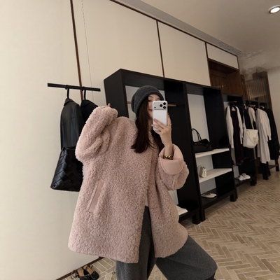 摩登197宽松休闲毛毛外套