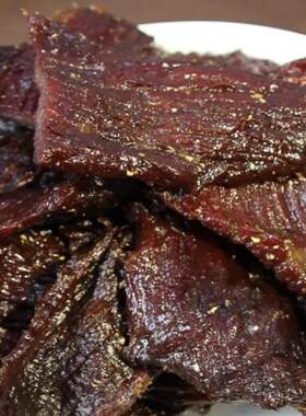 贵州特产牛干巴江口梵净山传统特色美食纯手工烤制风味手撕牛肉干