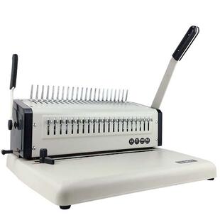 S900胶圈夹条装订机重型梳式装订机21孔打孔机夹条带抽刀装订机