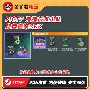 PUBG绝地求生朱芳芳猪猪套电磁背包套PIGFF猪猪战术小队兑换码CDK