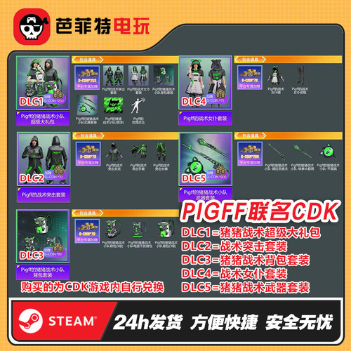 pubg朱芳芳PIGFF大礼包联名套装