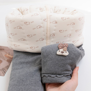 女童棉裤东北特厚宝宝一条过冬外穿冬季三层夹棉加厚裤子儿童长裤