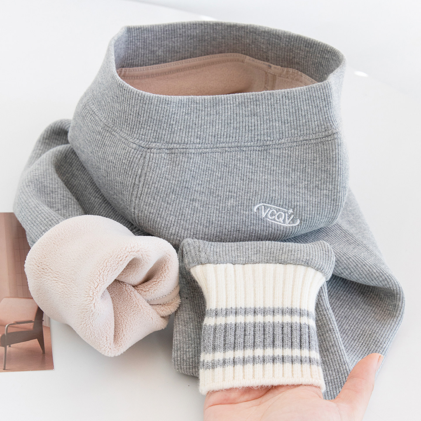 女童打底裤加绒秋冬季外穿女宝宝加厚保暖棉裤儿童一体绒灰色长裤,童装/婴儿装/亲子装,裤子,淘宝优惠券,粉丝福利购,淘宝优惠卷