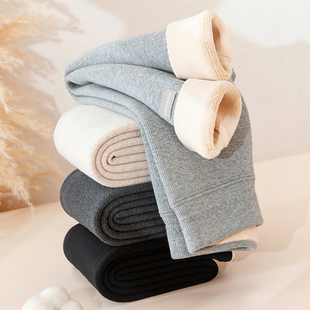 子女童一体绒打底裤 儿童棉裤 女宝宝秋冬外穿裤 加绒加厚保暖裤 冬季