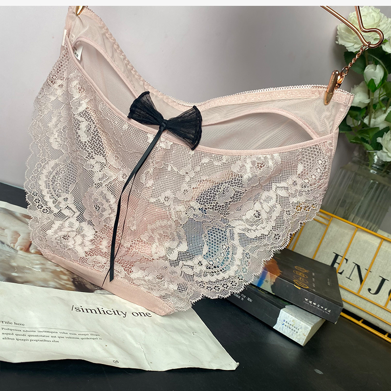 纯欲蝴蝶结镂空低腰三角裤