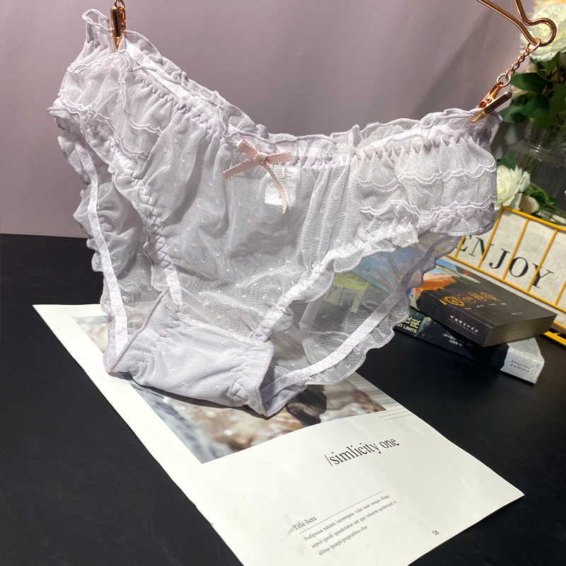 少女感透明蕾丝三角裤舒适