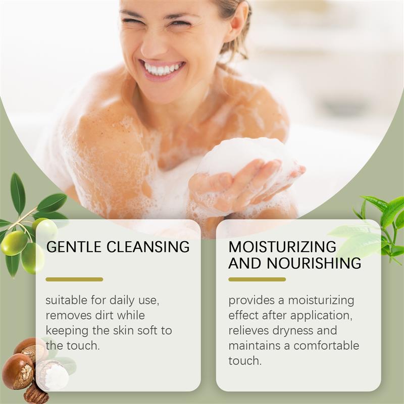 Green tea with soap, warm and sanitized body cleaning and we