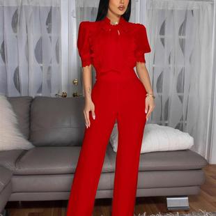 graceful dress laces long pants AJ4934 legged OBeautiful