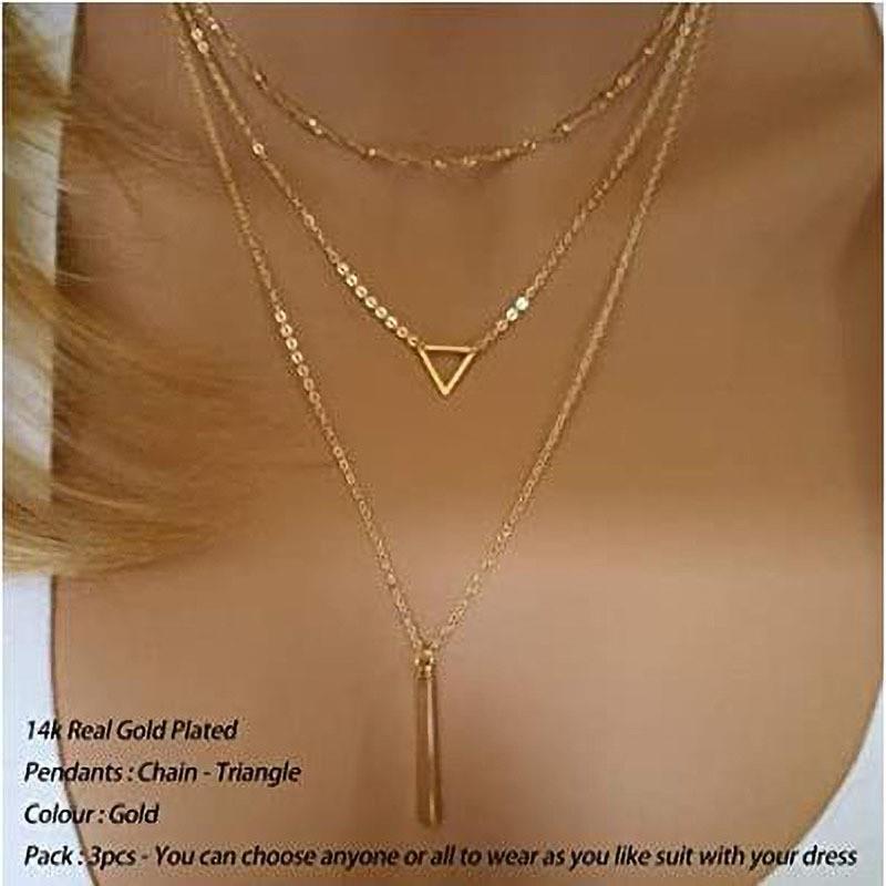Eurasia, a simple fashion ring chain neck chain, a geometric