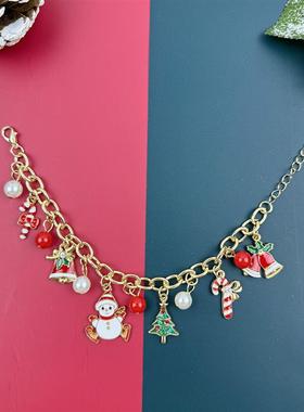 Christmas bracelet girl Jane drops the oily snowmans Chr