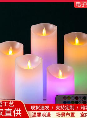 Seven-coloured electronic candlelights and led swirling the