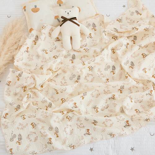 Two-story whole cotton baby summer blanket baby air conditio