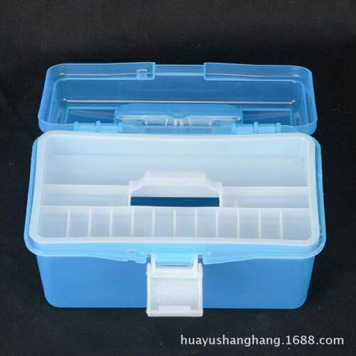 677 double-storey toolbox, transparent collection box, trans