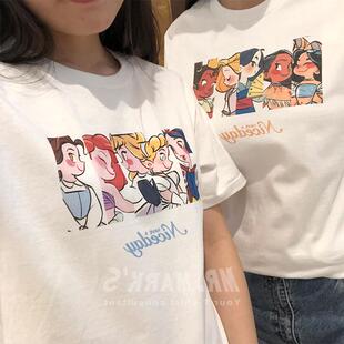 White t-shirts, lovely cartoons, summer 2022, t-shirts, t-sh