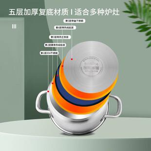 304 soup multilayered with inflated steel stainless pans