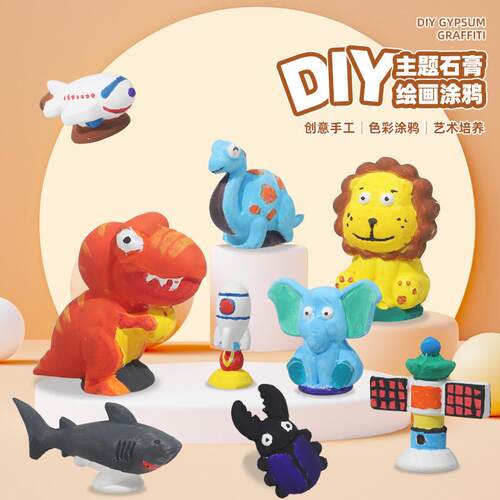 Childrens stereo cast dolls painted 3D coloured creative ha