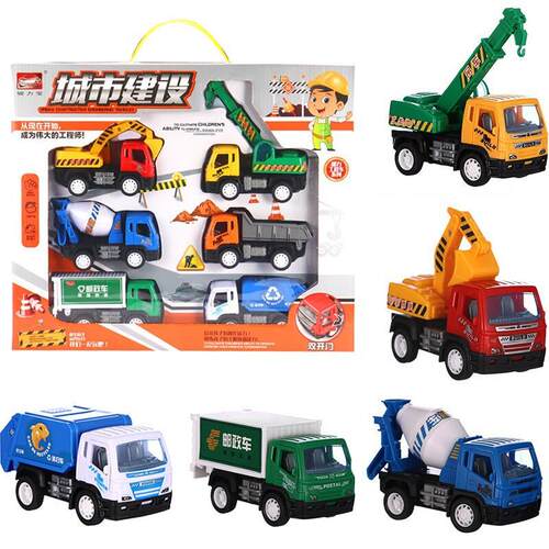 The childrens puzzle car robot toy mini-simulating the kids
