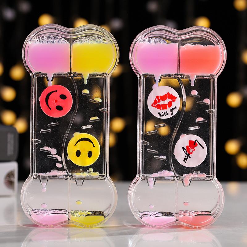 Creative double-coloured roller oil drops and drops of sand