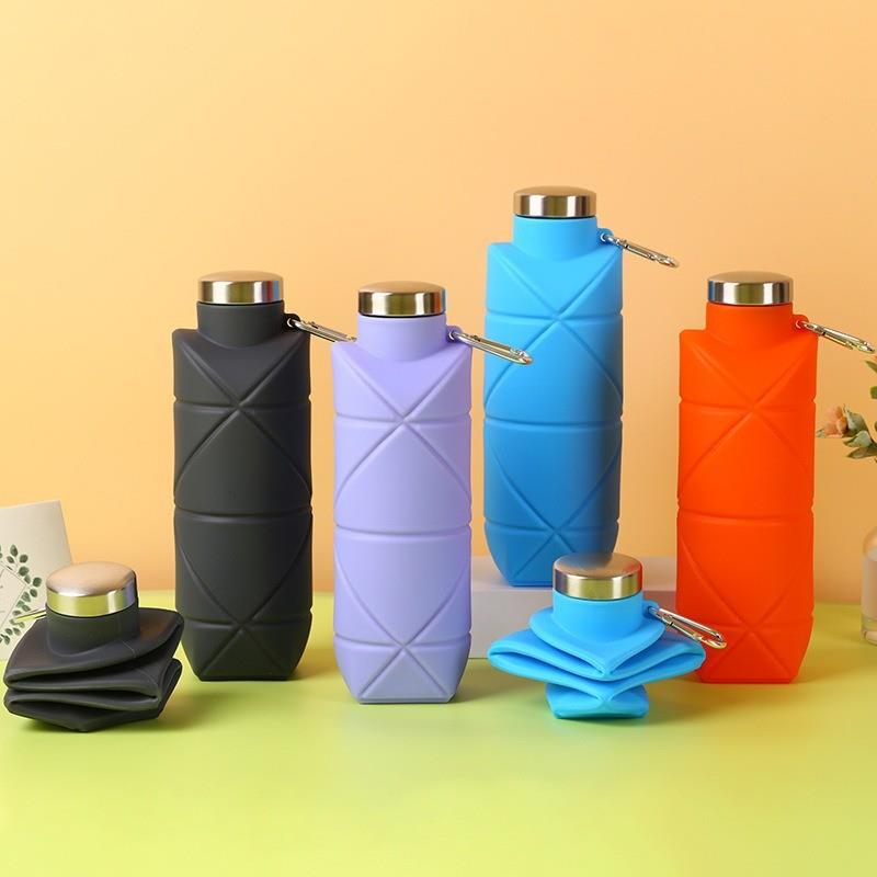 Silicon can fold water bottles, creative rides, portable out