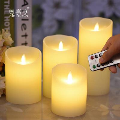 Ten clicks to remote. LED swings electronic candles for the