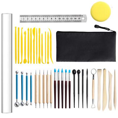 A 41-pack of pottery tools with silicon pen mud sculptor scu