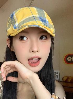 The Han version of the red-coated beret girls sweet, corny