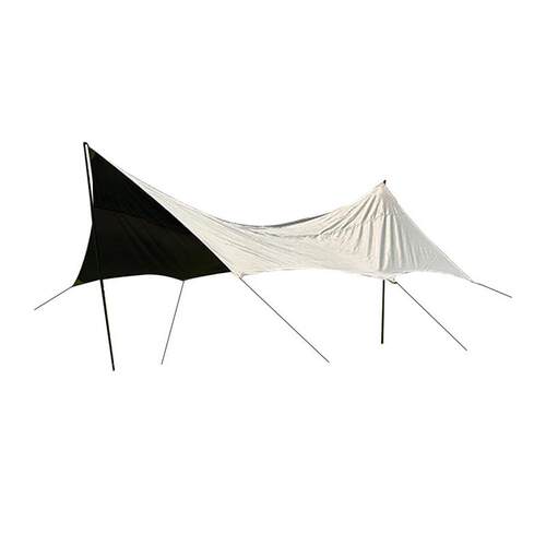 A six-point camp outside the tent with silver and thick curt