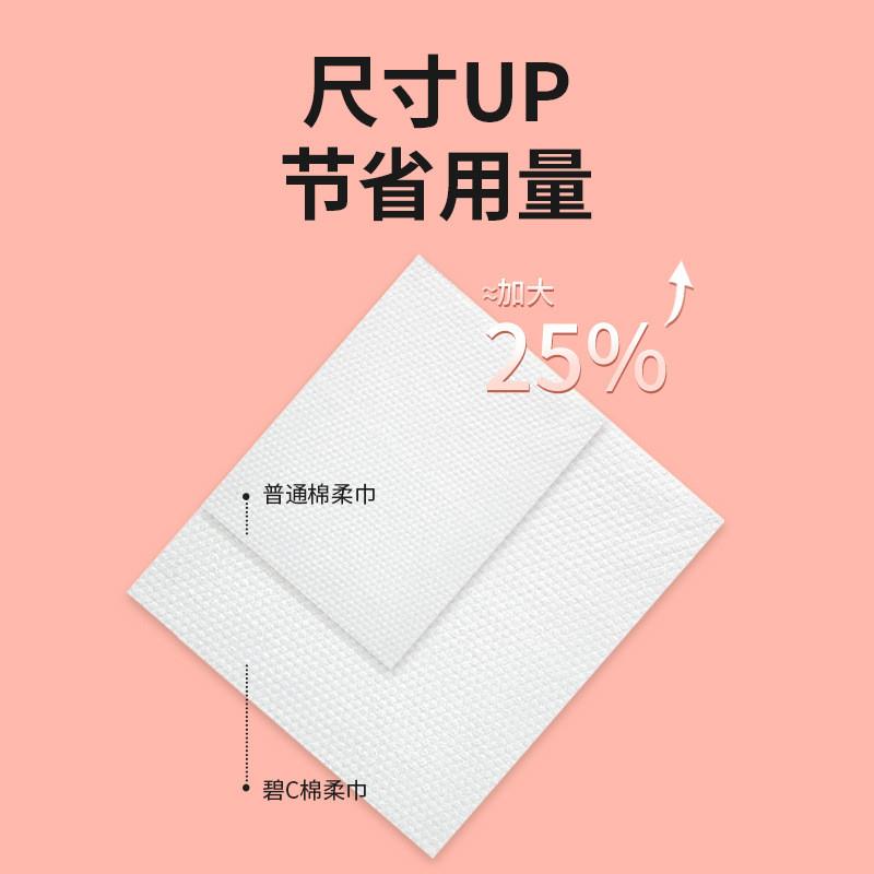 A one-time wash-up with a handkerchief thickened with a hand