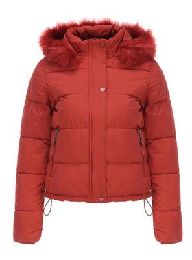 2023 Autumn warm cotton lady with short velvet velvets to re