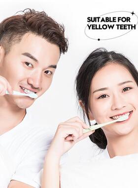 White toothpaste cleans the teeth and protects them from new