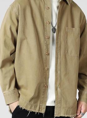 Mens dress #America re-watered heavy-pound cotton shirts. M