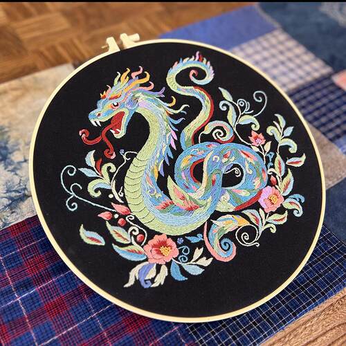 Cute little snake embroidery suit.
